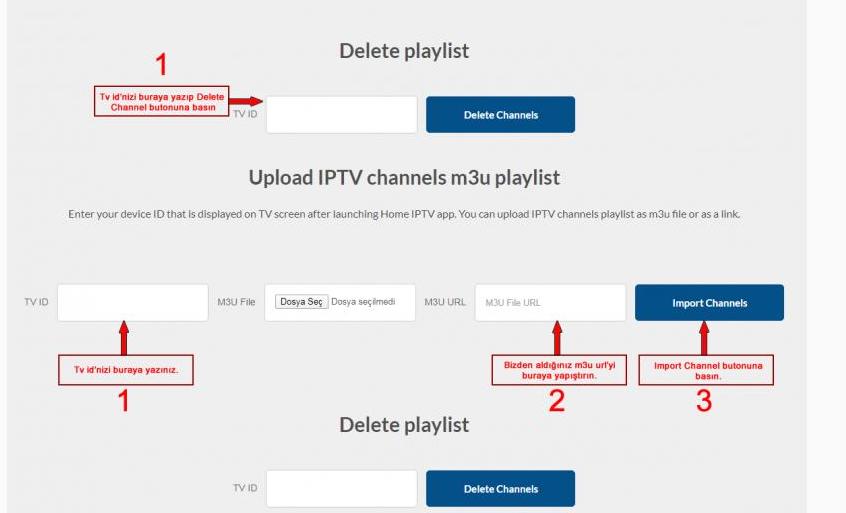 Import IPTV channels in UHF